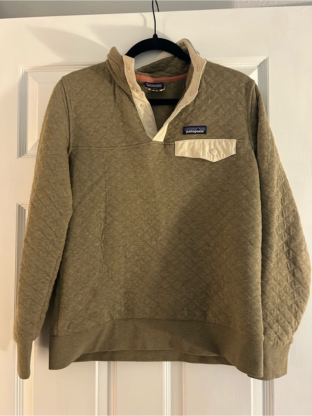 Patagonia Men’s Quilted Pullover Sweater - Olive